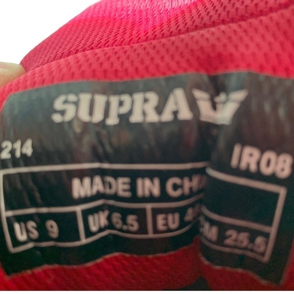 Supra Muska 001 High Top Skater Shoe Sneaker Leather Suede Pink Silver Black 9 - Picture 10 of 15